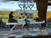 Custom Three Tier Fall Leaf Themed Raw Bar with Names in Snowfill